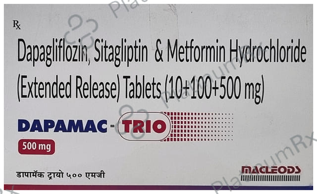 Dapamac Trio 10/500/100mg Tablet ER 10s