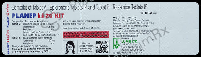 Planep T 20/25mg Kit Tablet 10s