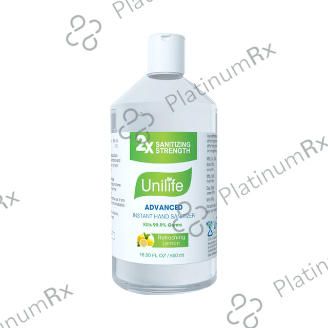 Unilife Advanced Instant Gel Hand Sanitizer Refreshing Lemon 500 Sanitizer