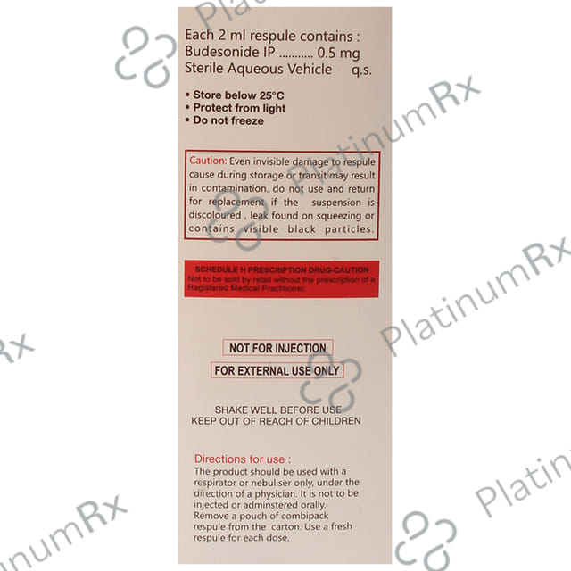 Budanour 0.5mg Respules 5X2ml