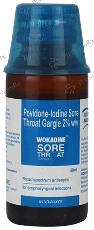 Wokadine 2% Sore Throat Gargle 50ml