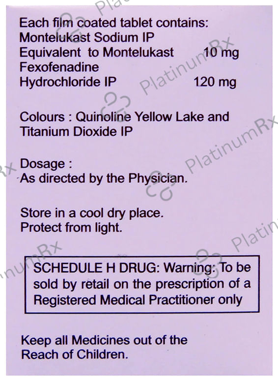 Montemac FX 120/10mg Tablet 10s