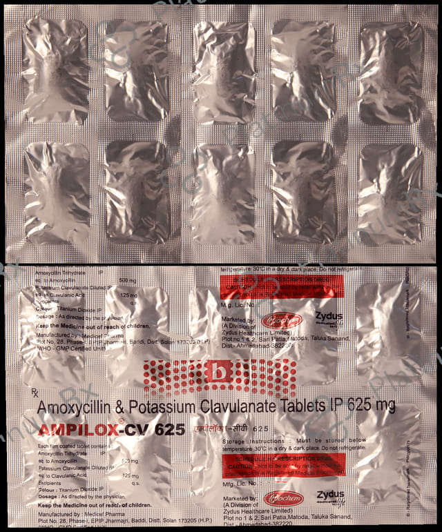 Ampilox CV 500/125mg Tablet 10s