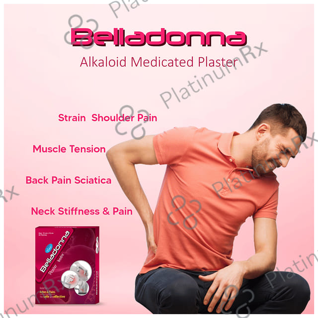 Leeford Belladonna Plaster for Aches & Pains 10cm x 16cm