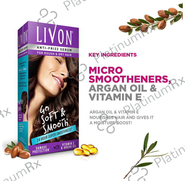 Livon Anti-Frizz Serum for Rough & Dry Hair 50 Serum