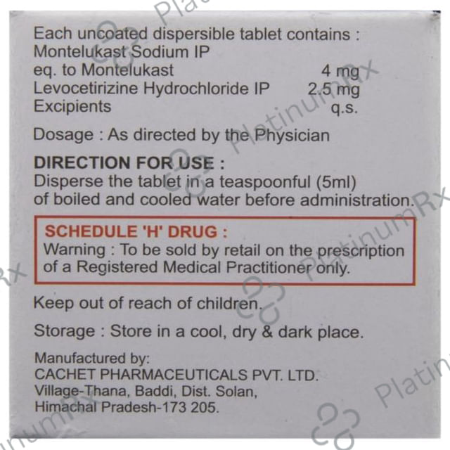 Criz M Kid 2.5/4mg Tablet DT 10s