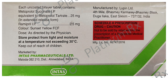 Embeta R 25/2.5mg Tablet 10s