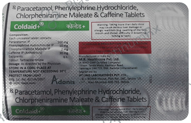 Coldaid Plus Tablet 15s