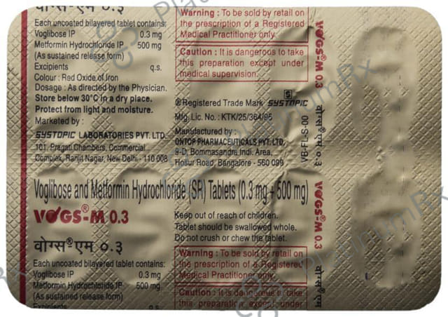 Vogs M 0.3/500mg Tablet SR 10s