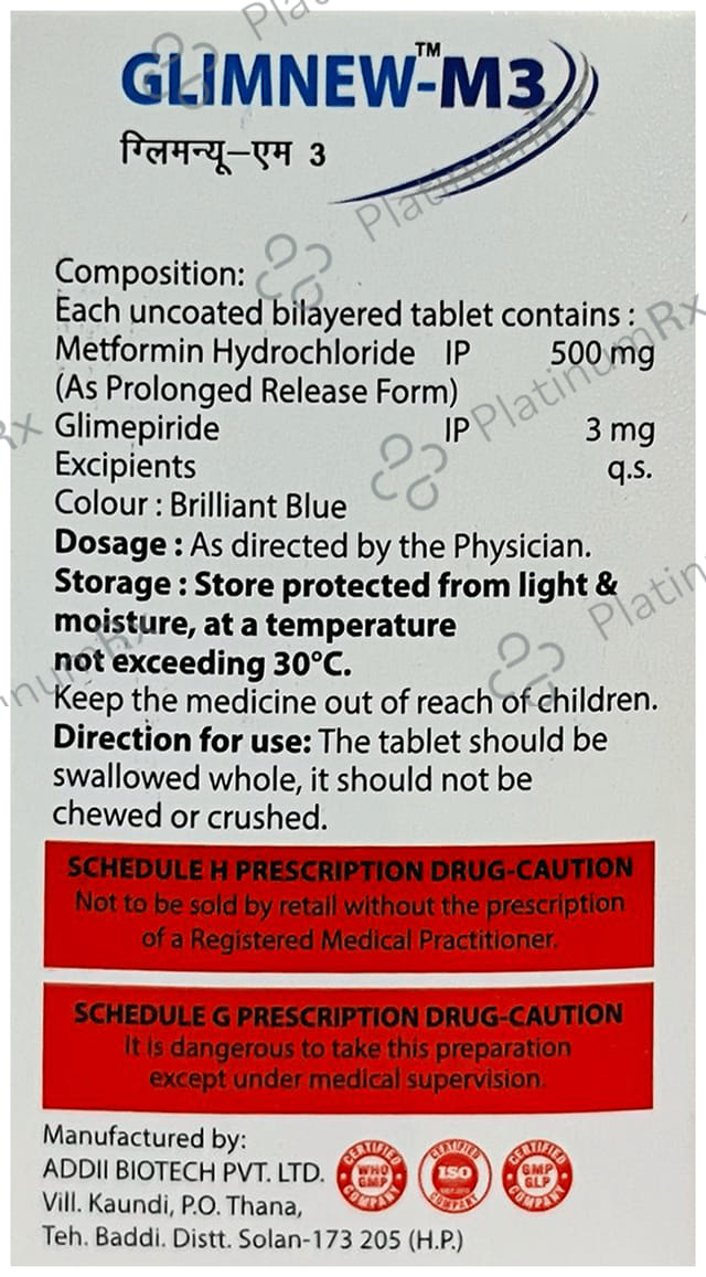 Glimnew M 3/500mg Tablet 10s