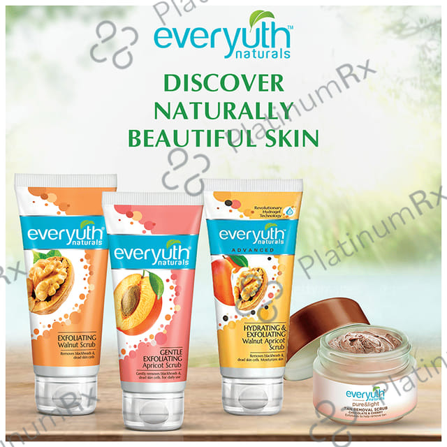Everyuth Naturals Exfoliating Walnut for Blackheads & Dead Skin Cells - Paraben-Free - All Skin Types 50 gm