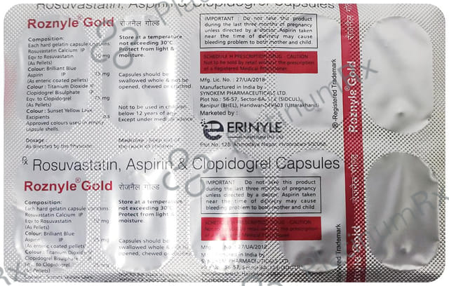 Roznyle Gold 75/10/75mg Capsule 10s