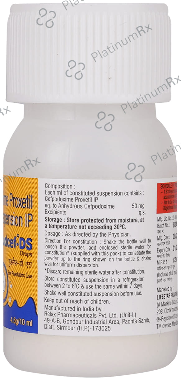 Gudcef DS 50mg Oral Drop 10ml