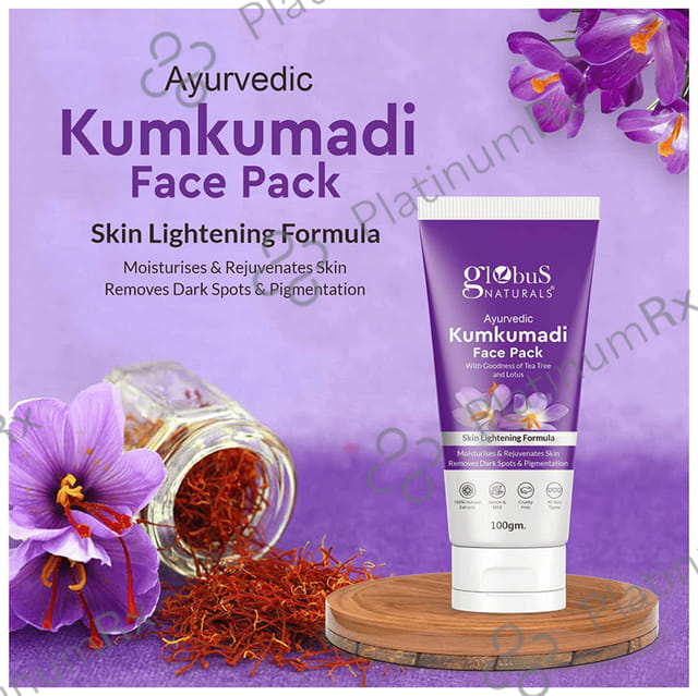 Globus Naturals Ayurvedic Kumkumadi Face Pack (100gm Each) 1 Tube
