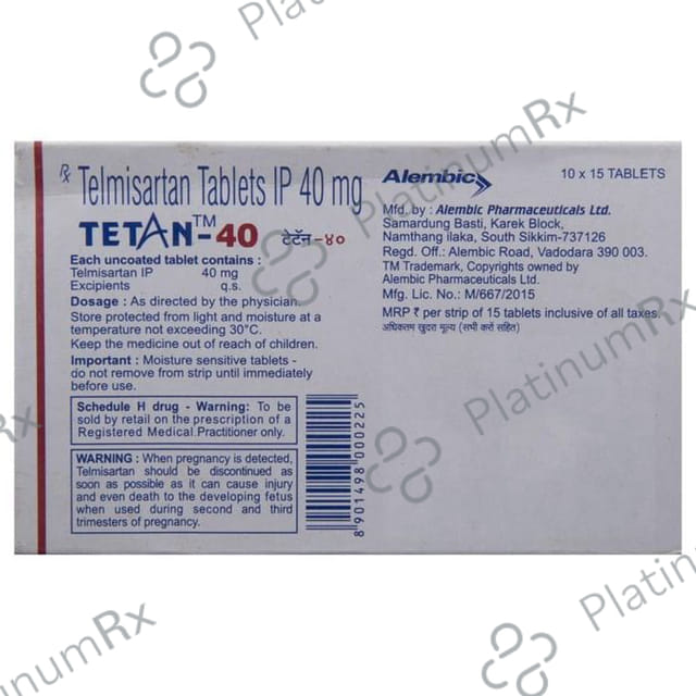 Tetan 40mg Tablet 15s