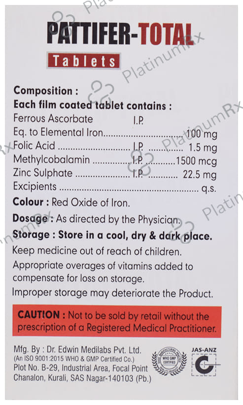 Pattifer Total Tablet 10s