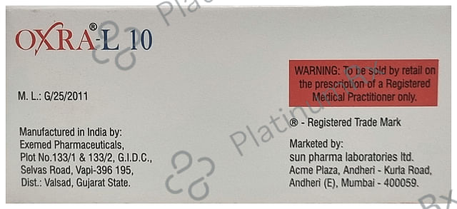 Oxra L 10/5mg Tablet 10s
