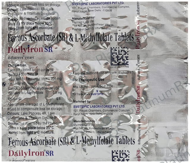 Daily Iron SR 100/0.5mg Tablet 15s