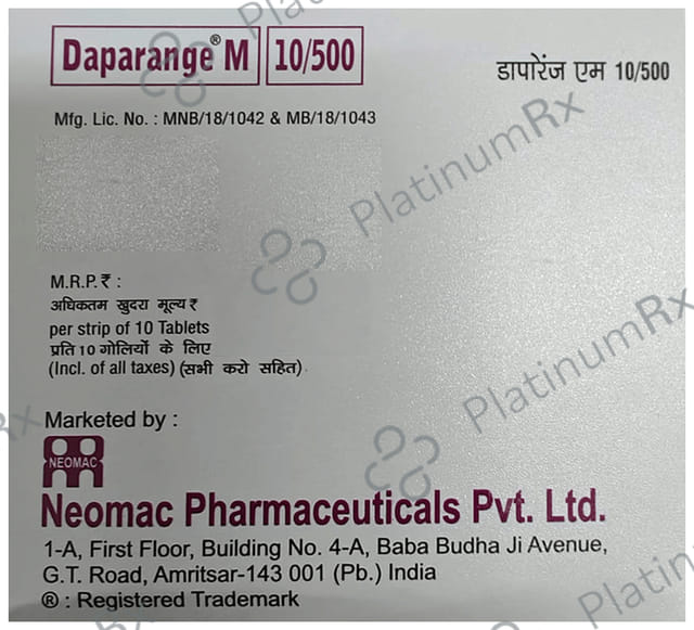 Daparange M 10/500mg Tablet ER 10s