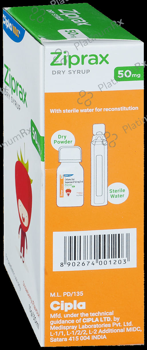 Ziprax 50mg Dry Syrup 30ml