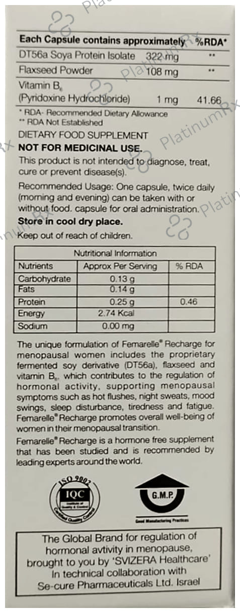 Femarelle Recharge Menopause Capsule 60s