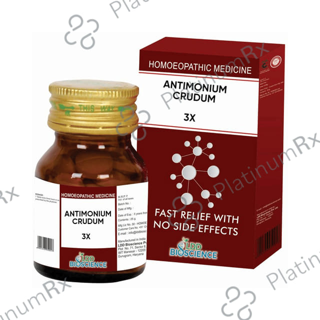 LDD Bioscience Antimonium Crudum 3X 25 gm