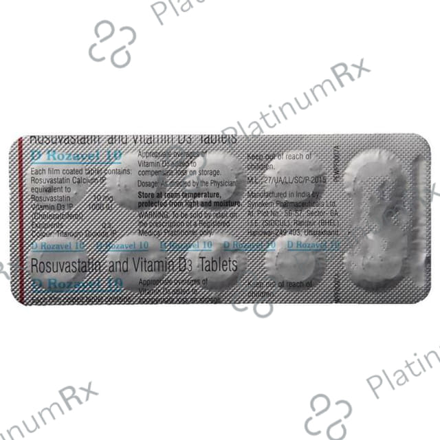 D Rozavel 10mg/1000IU Tablet 10s