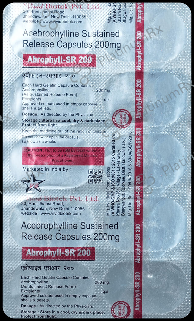 Abrophyll SR 200mg Capsule10s
