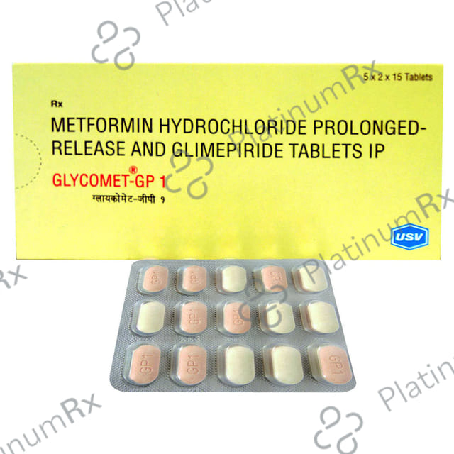 Glycomet GP 1/500mg Tablet 15s