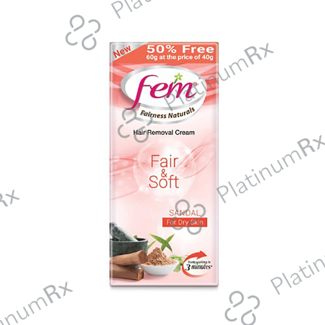 Fem Fair & Soft Hair Removal Cream Sandal 60gm