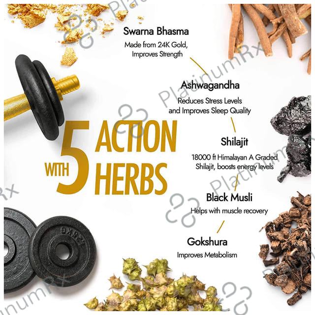 Kapiva Shilajit Golds Contains 24 Carat Gold Boosts Stamina In 4 Weeks Capsule