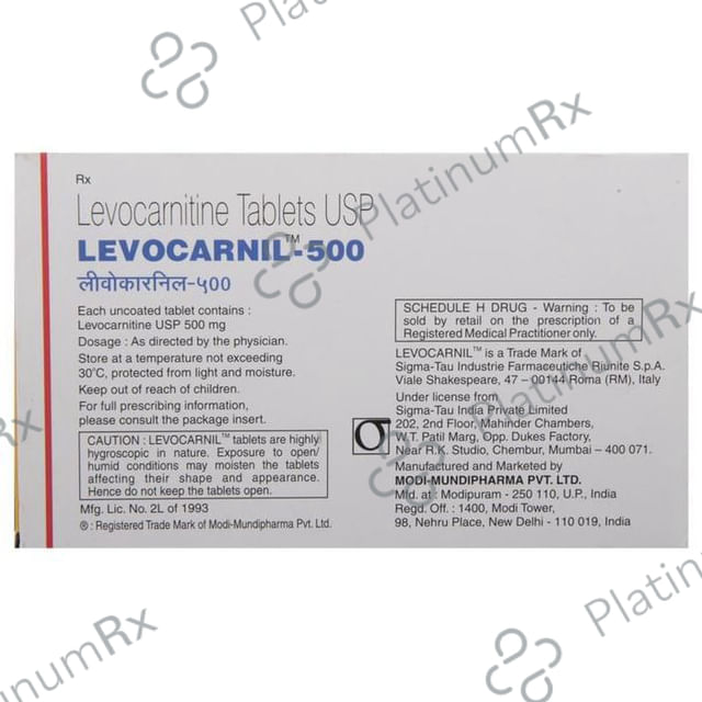 Levocarnil 500 Tablet