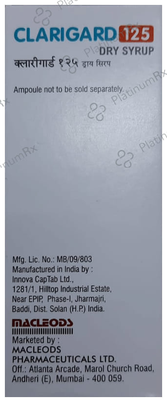 Clarigard 125mg Dry Syrup Banana 30ml