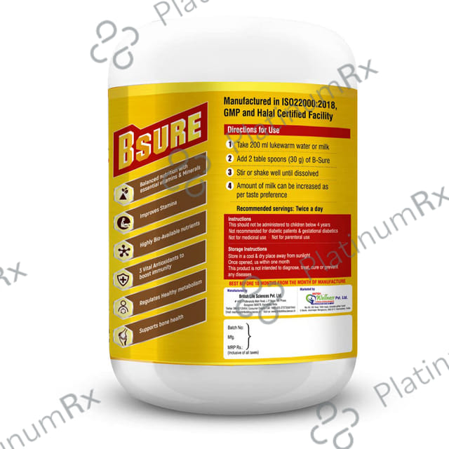 B Sure Chocolate Flavour Regular Powder 400gm