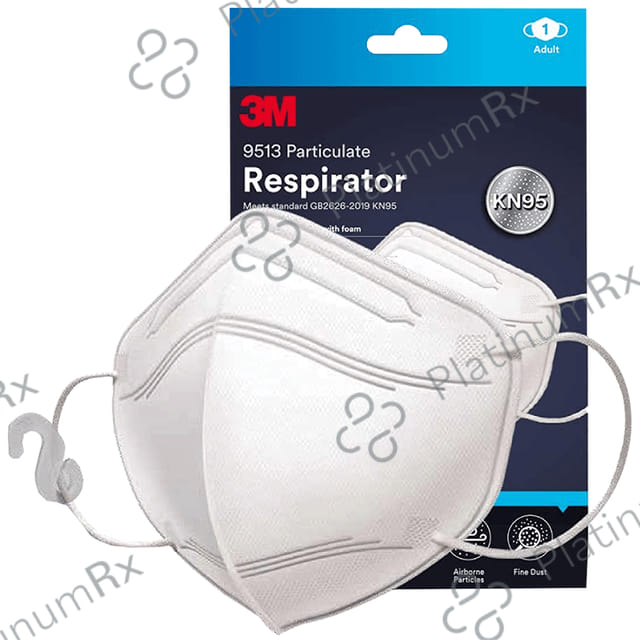 3M KN95 9513 Particulate Respirator Mask Adult White 10 masks
