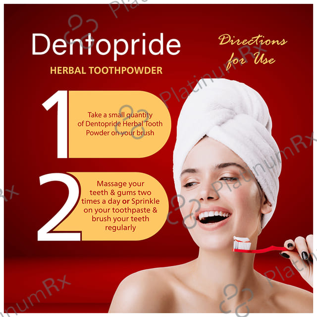 Dentopride Herbal Toothpowder (100gm Each) 1 Bottle