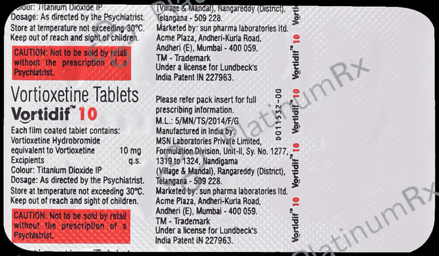 Vortidif 10mg Tablet 10s