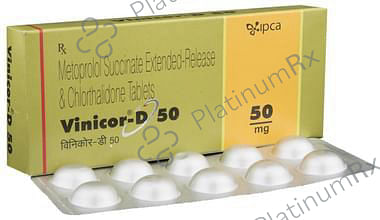 Vinicor D 50/12.5mg Tablet 10s