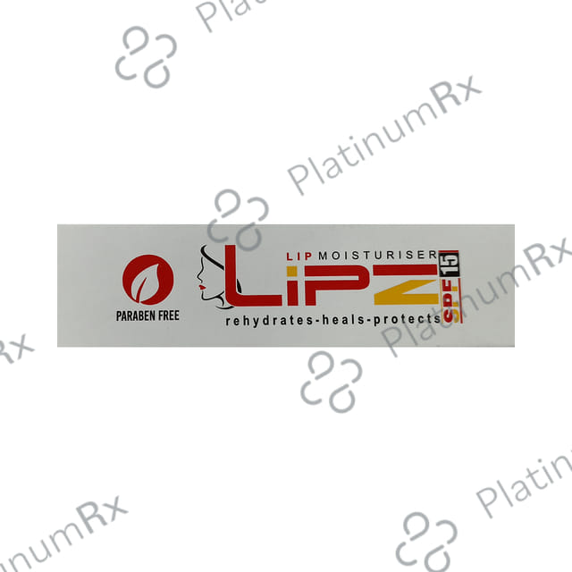 Lipz Lip Moisturiser Paraben Free SPF 15 9gm