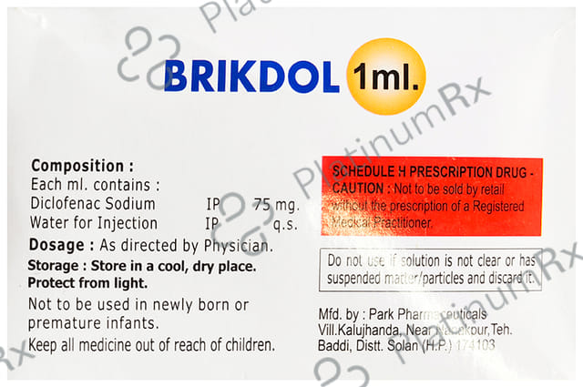 Brikdol 75mg Injection 1ml