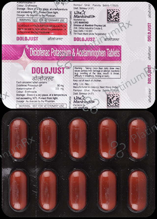 Dolojust 50/325mg Tablet 10s