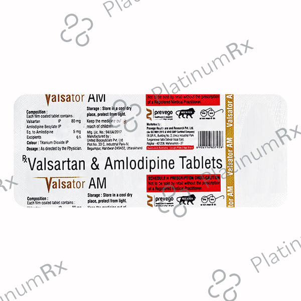 Valsator AM 5/80mg Tablet 10s