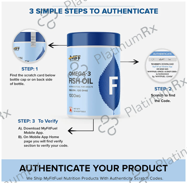 MyFitFuel Fish Oil Omega 3 1000mg Soft Gelatin Capsule