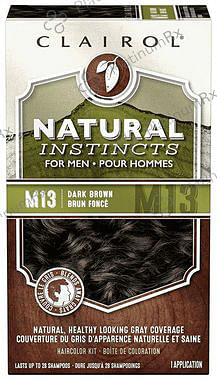 Clairol Natural Instincts Hair Color Kit for Men M13 Dark Brown 1 Box
