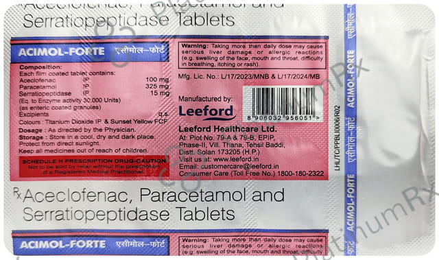Acimol Forte Tablet 10s
