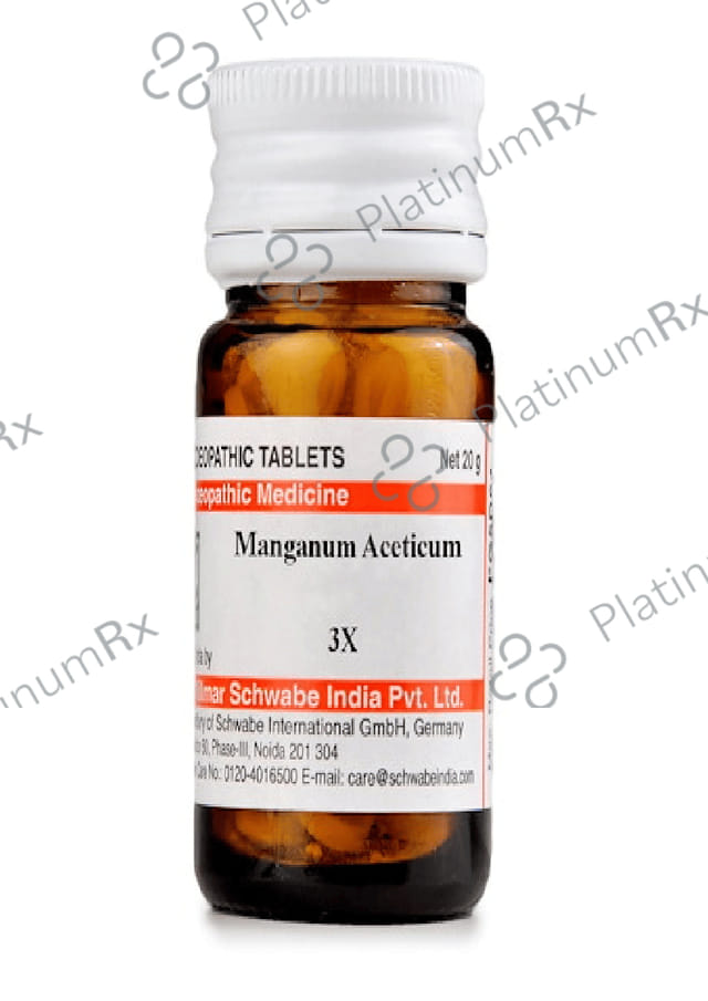 Dr Willmar Schwabe India Manganum Aceticum Trituration Tablet 3X