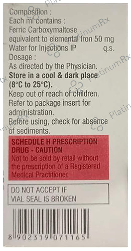 Encicarb 1K 1gm/20ml (50mg/ml) Injection 20ml