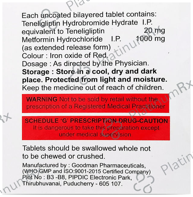 Diaten-Max 1000mg/20mg Tablet