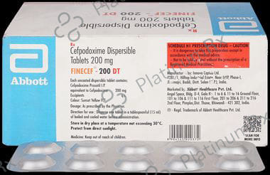 Finecef 200mg Tablet DT 10s