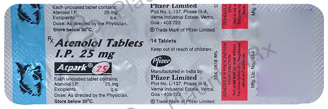 Atpark 25mg Tablet 14s